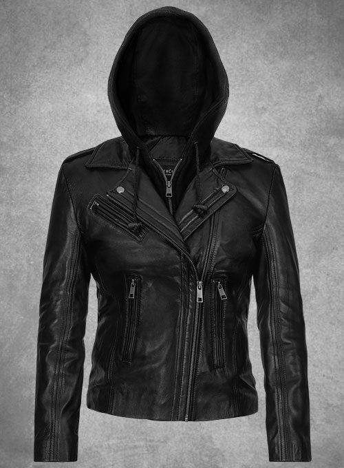 Hooded Flight Leather Jacket - LeatherCult