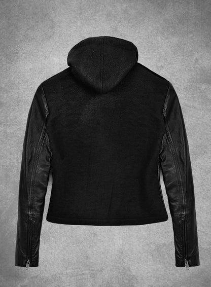 Hooded Flight Leather Jacket - LeatherCult