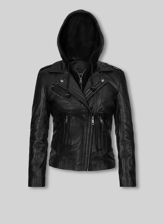 Hooded Flight Leather Jacket