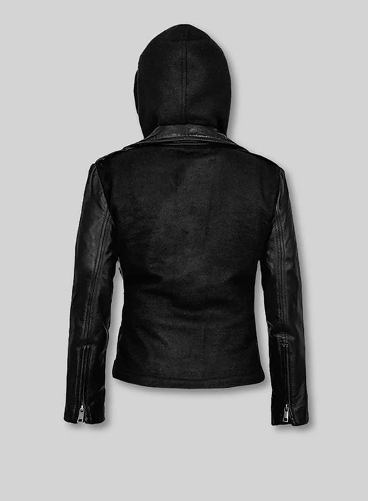 Hooded Flight Leather Jacket