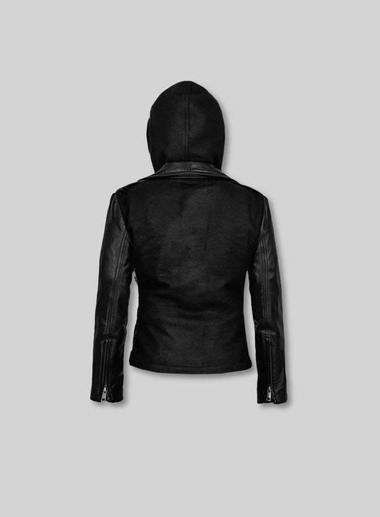 Hooded Flight Leather Jacket