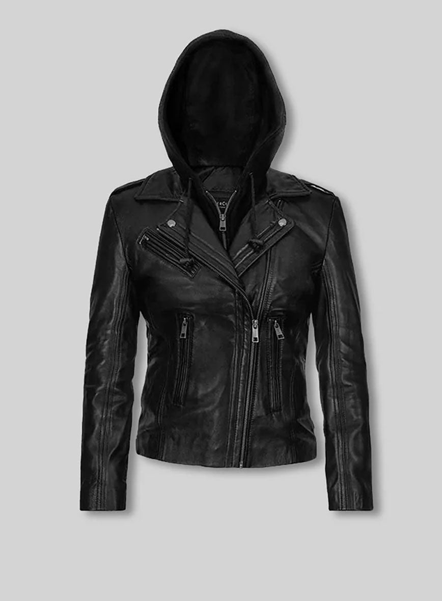 Hooded Flight Leather Jacket