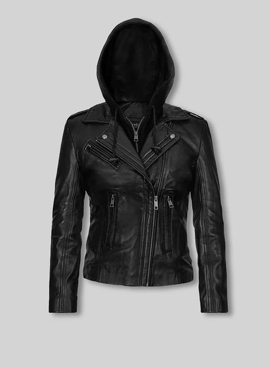 Hooded Flight Leather Jacket