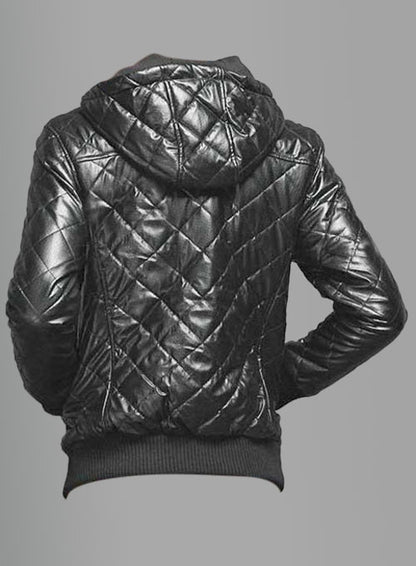 Hooded Leather Jacket - # 627 - LeatherCult
