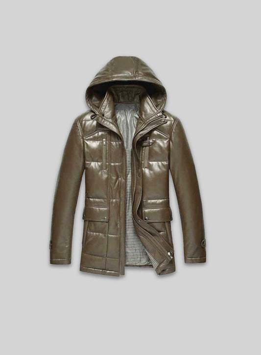 Leather Hood Jacket # 636