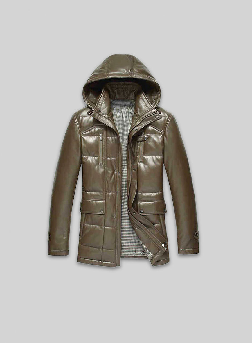 Leather Hood Jacket # 636