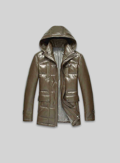 Leather Hood Jacket # 636