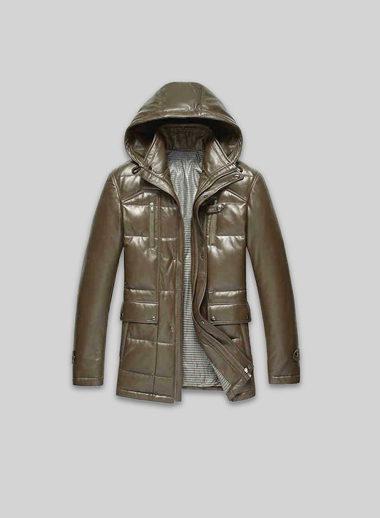 Leather Hood Jacket # 636