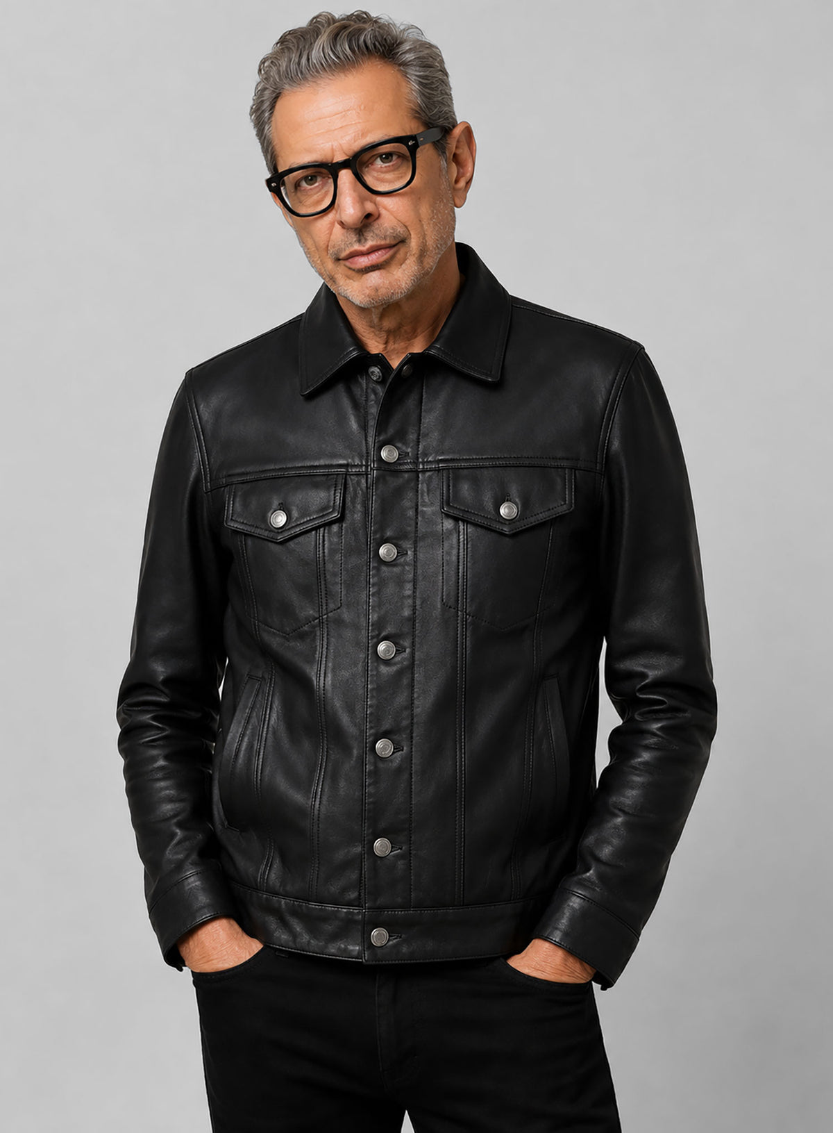 Jeff Goldblum Leather Jacket #1