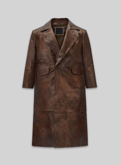 Hugh Jackman The Prestige Leather Long Coat