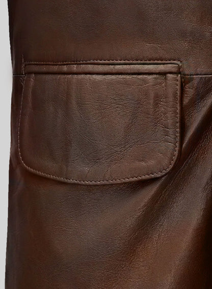 Hugh Jackman The Prestige Leather Long Coat