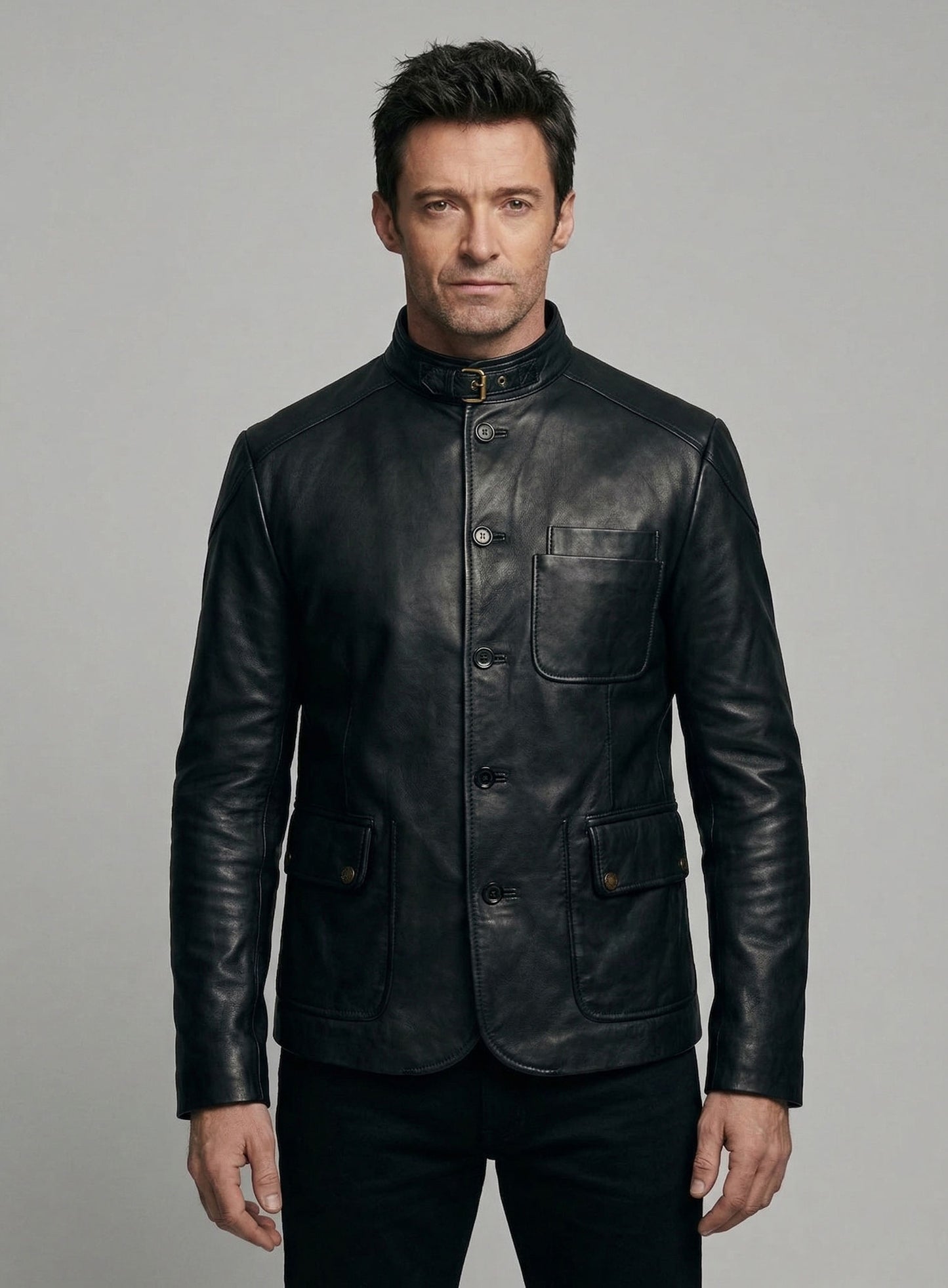 Hugh Jackman Real steel Leather Jacket