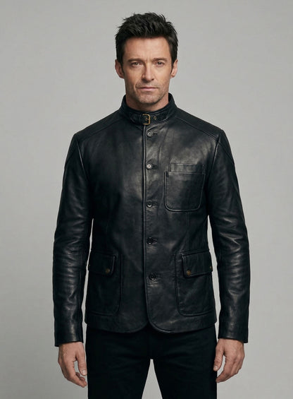 Hugh Jackman Real steel Leather Jacket