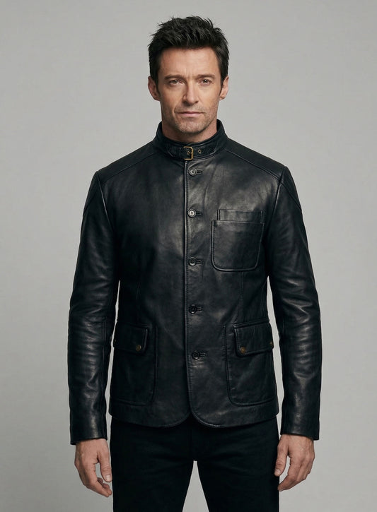 Hugh Jackman Real steel Leather Jacket