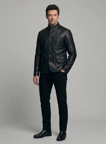 Hugh Jackman Real steel Leather Jacket