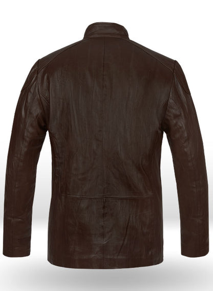 Wrinkled Brown Hugh Jackman Real Steel Leather Jacket - LeatherCult