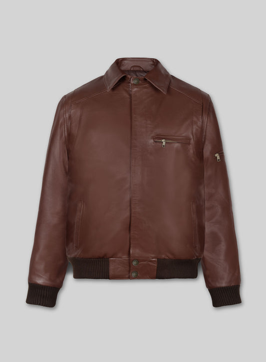 Hunter Bomber Leather Jacket