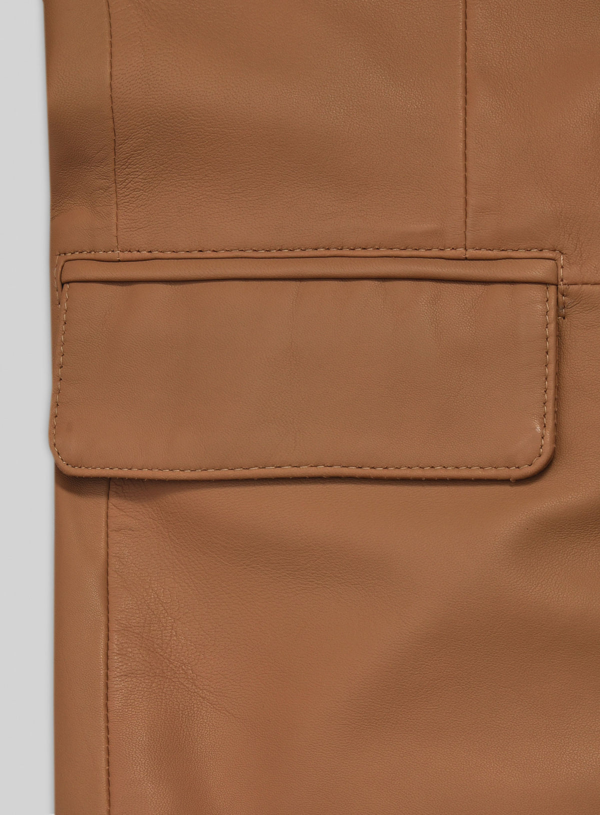 Hunter Tan Lambskin Leather Blazer