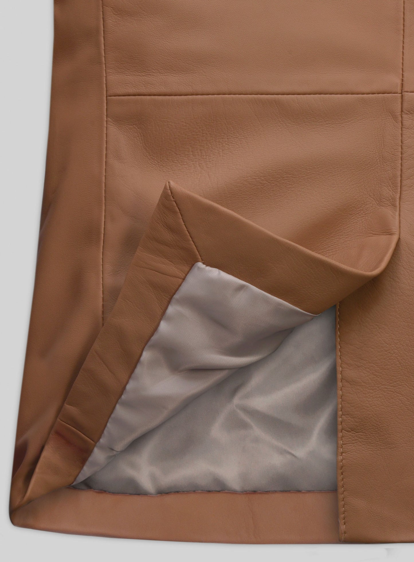 Hunter Tan Lambskin Leather Blazer