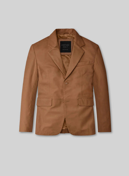 Hunter Tan Lambskin Leather Suit