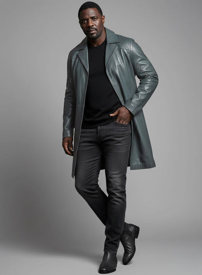 Idris Elba The Dark Tower Leather Long Coat