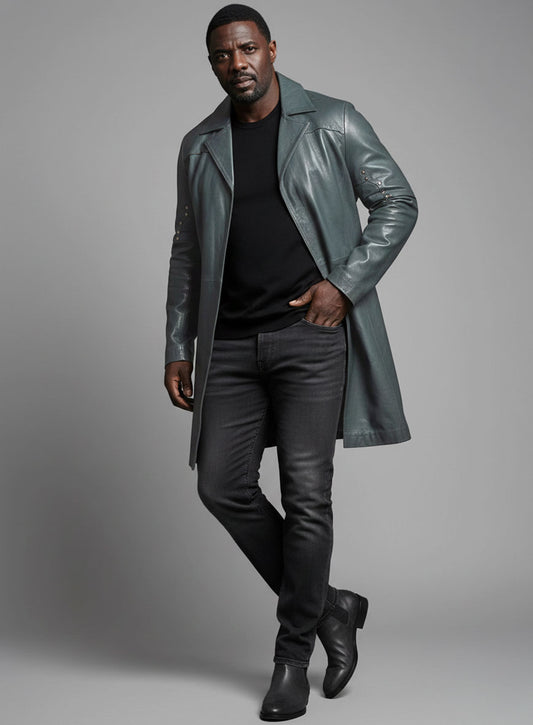 Idris Elba The Dark Tower Leather Long Coat