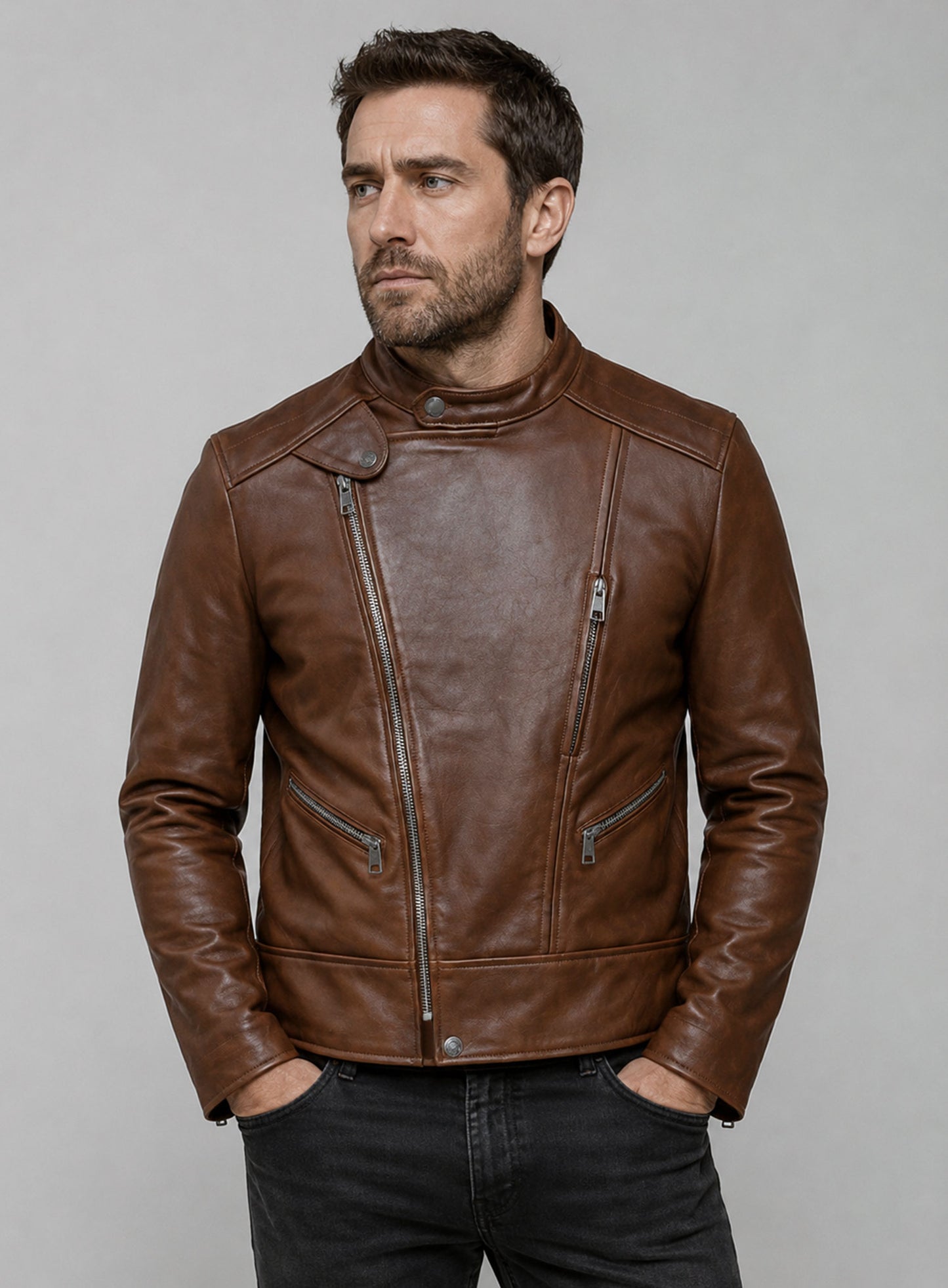 In the Grey movie Jake Gyllenhaal Leather Jacket