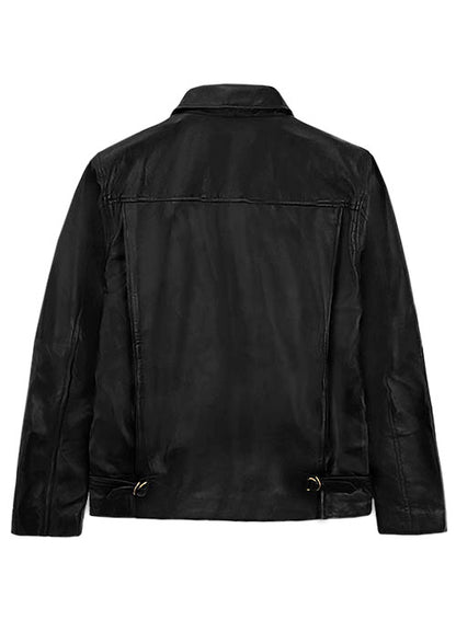 Black Indiana Jones Leather Jacket- XXL Regular - LeatherCult