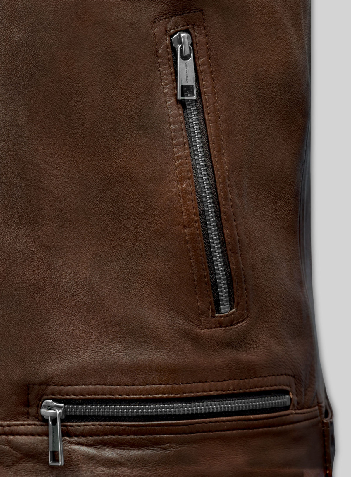 Ironwood Spanish Brown Biker Leather Jacket