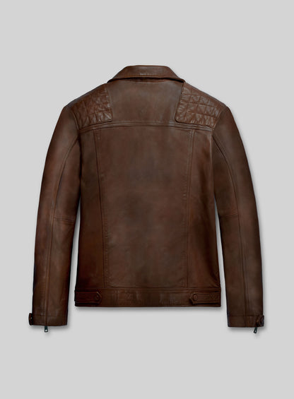 Ironwood Spanish Brown Biker Leather Jacket