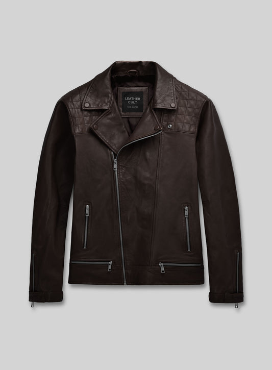 Ironwood Brown Biker Leather Jacket