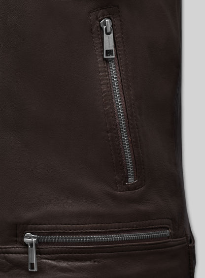 Ironwood Brown Biker Leather Jacket