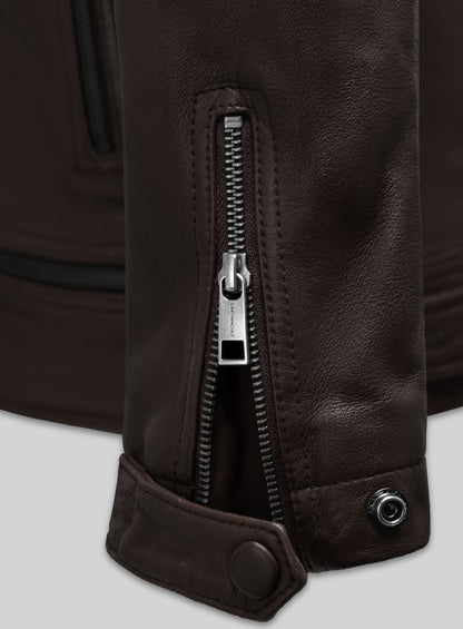 Ironwood Brown Biker Leather Jacket