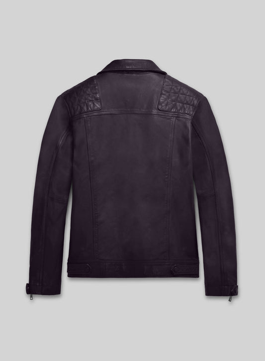 Ironwood Purple Biker Leather Jacket