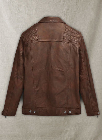 Ironwood Spanish Brown Biker Leather Jacket - LeatherCult
