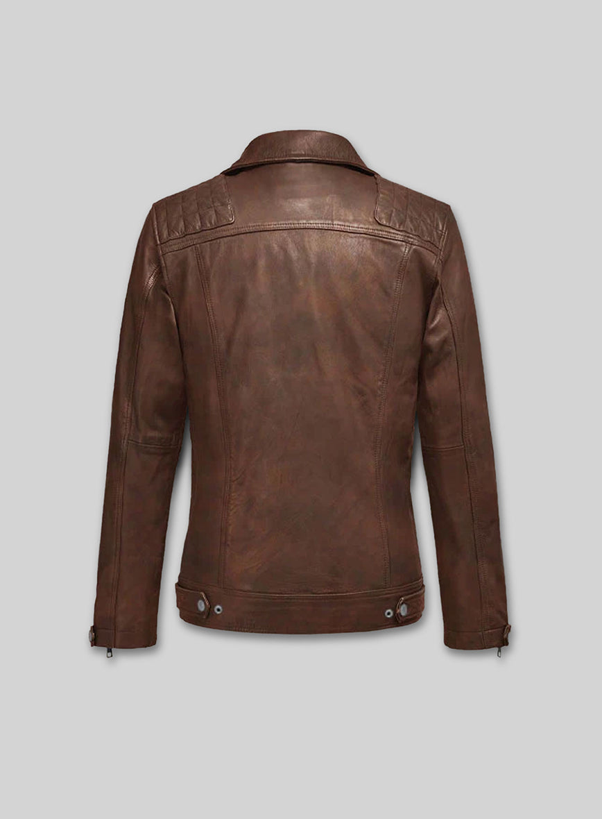 Ironwood Spanish Brown Biker Leather Jacket