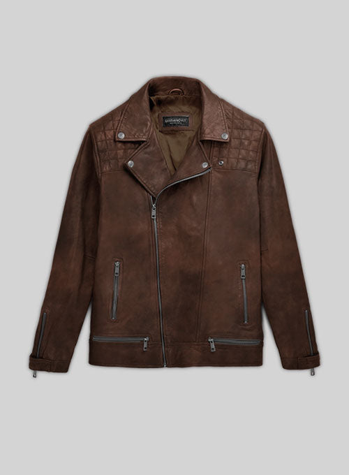Ironwood Spanish Brown Biker Leather Jacket