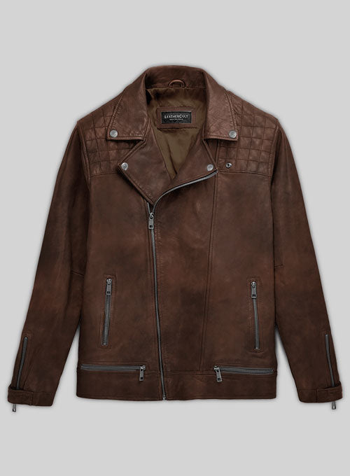 Ironwood Spanish Brown Biker Leather Jacket