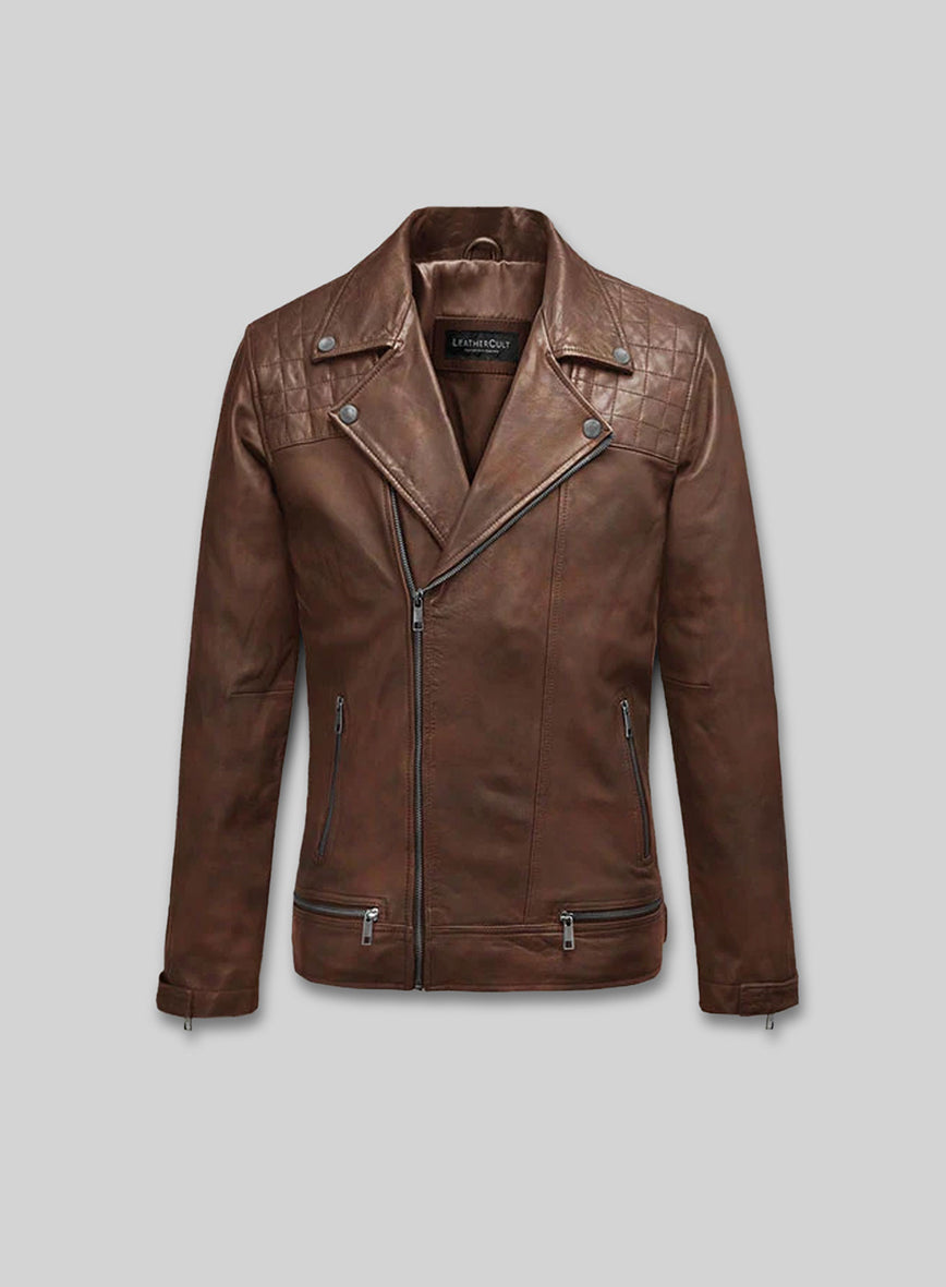 Ironwood Spanish Brown Biker Leather Jacket