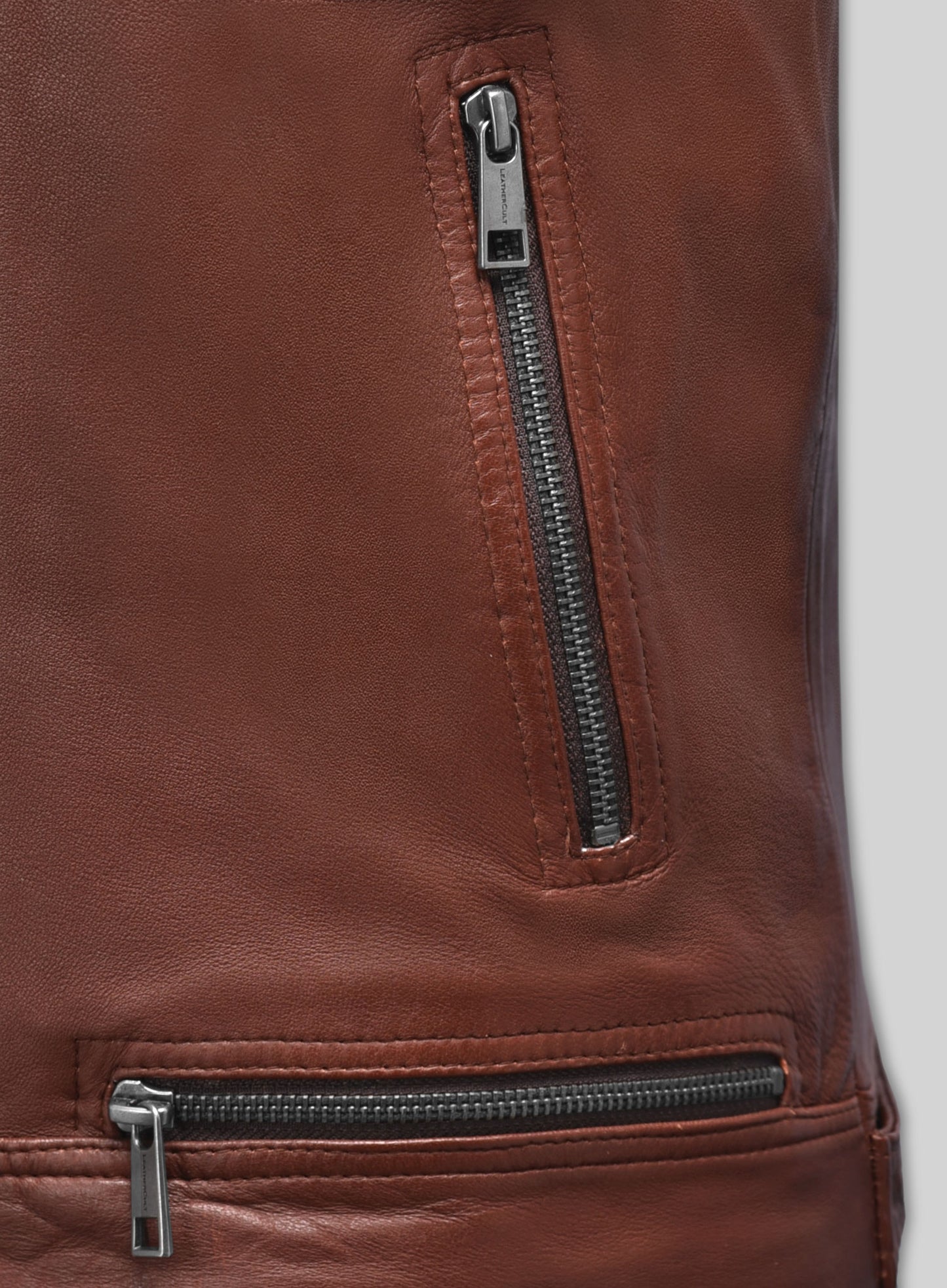 Ironwood Tan Biker Leather Jacket