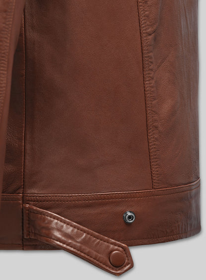 Ironwood Tan Biker Leather Jacket