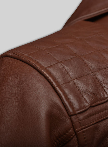 Ironwood Tan Biker Leather Jacket