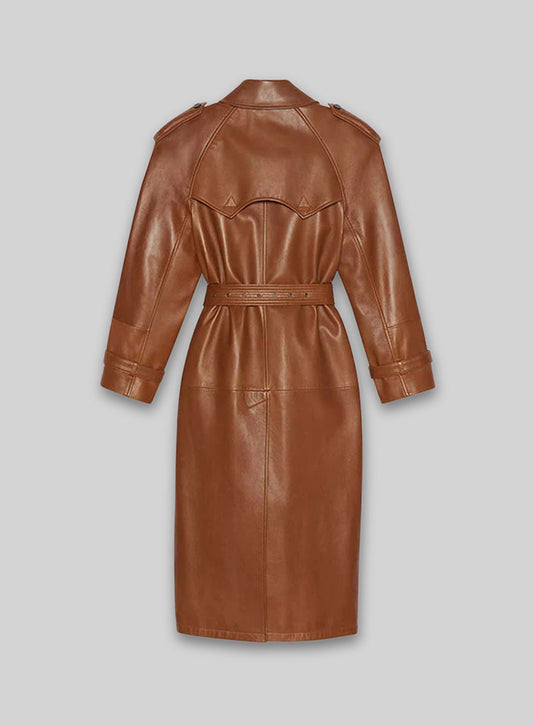 Ivy Leather Long Coat