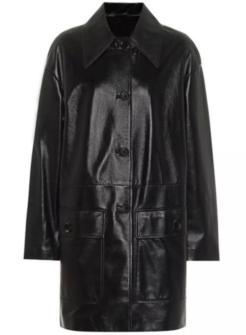 Jackie Leather Trench Coat - LeatherCult