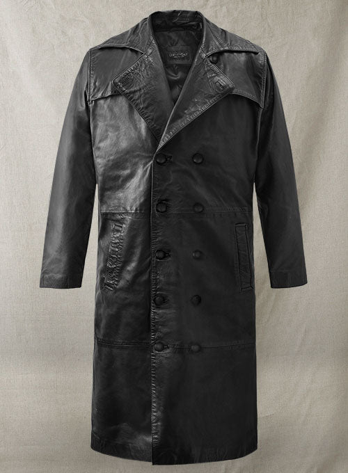 Javier Bardem Skyfall Leather Trench Coat - LeatherCult
