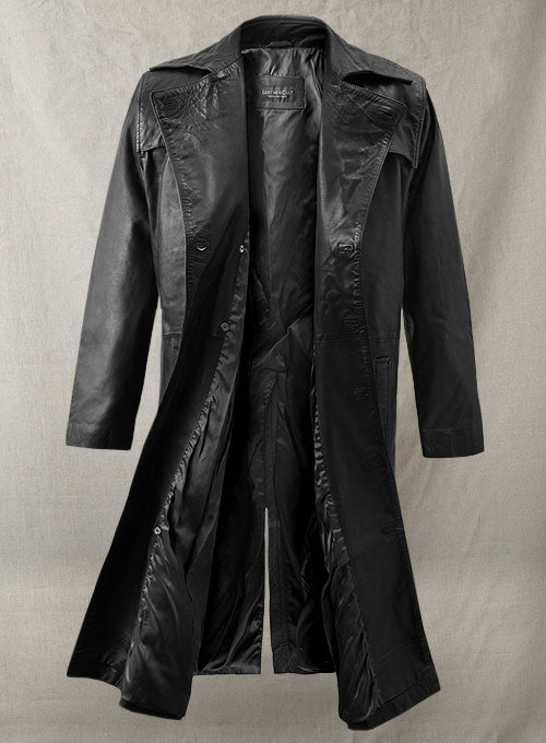 Javier Bardem Skyfall Leather Trench Coat - LeatherCult