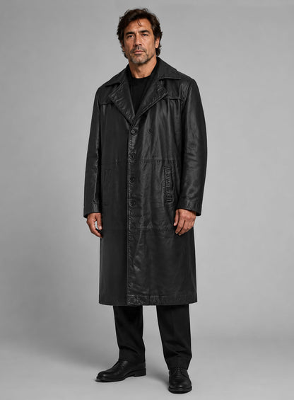 Javier Bardem Skyfall Leather Trench Coat