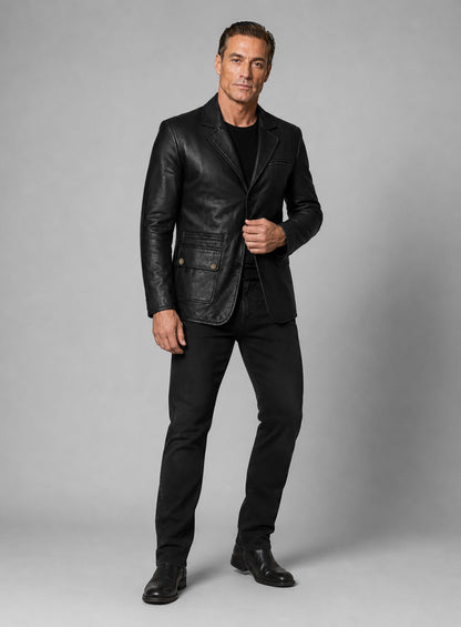 Jean-Claude Van Damme Until Death Leather Blazer