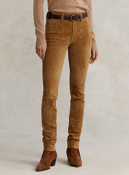 Suede Leather Jeans - LeatherCult