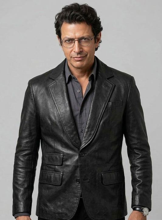Jeff Goldblum Lost World Jurassic Park Leather Blazer